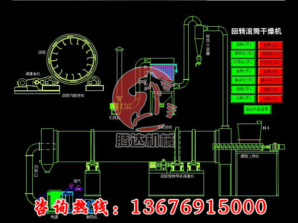 提供回转式烘干机精品设备是腾达机械的目标